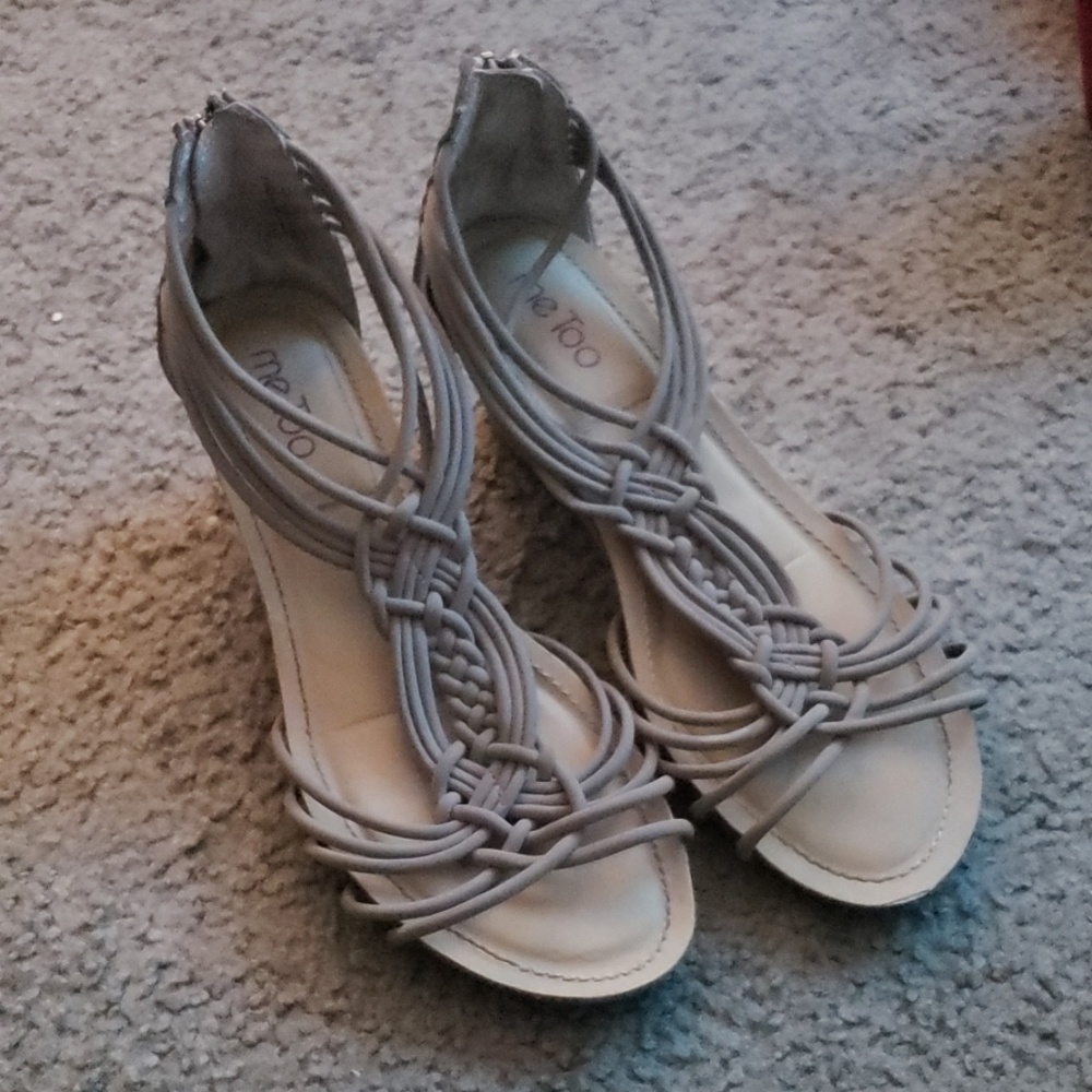 Tan wedge sandals